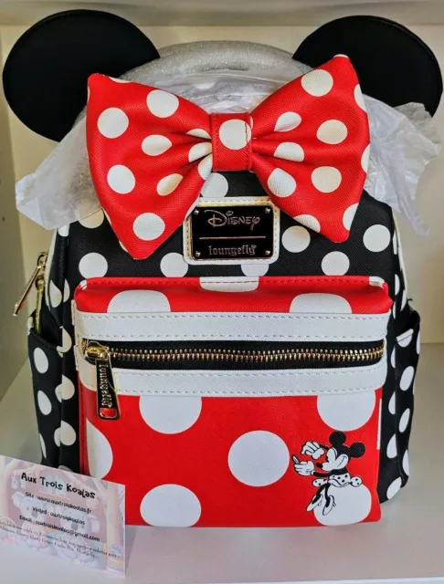 Loungefly Disney - Sac à dos officiel Mini Minnie Rocks the Dots - Neuf