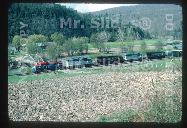 Original Slide D&H Delaware & Hudson Bicentennial ALCO RS3u 1976 & 4 Action