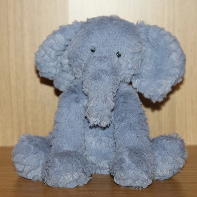 JELLYCAT FUDDLEWUDDLE ELEPHANT Soft Toy Plush 8 Inch Blue Collectable