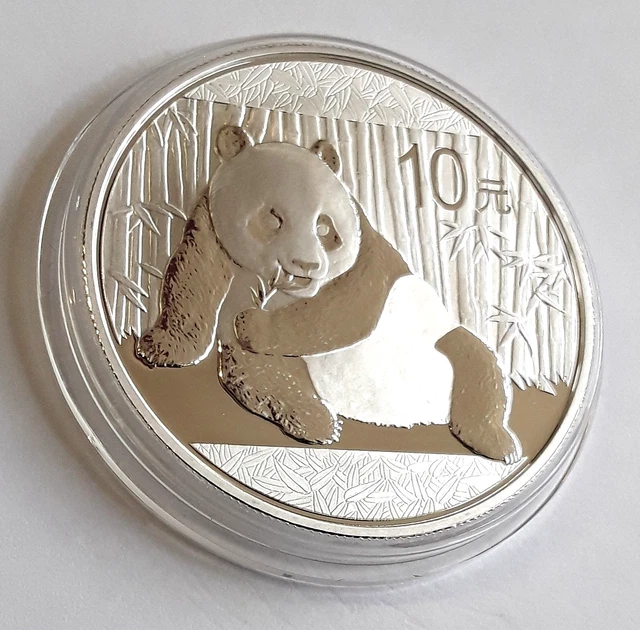 2008 1 Oz .999 Fine Silver 10 Yuan Chinese Panda Coin – BU In Capsule