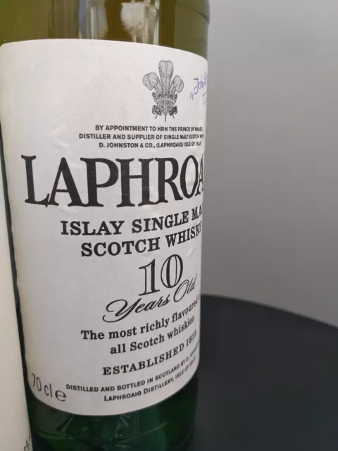 Laphroaig 10 Years Islay Single Malt Scotch Whisky 40% Scotland alte Ausführung 3