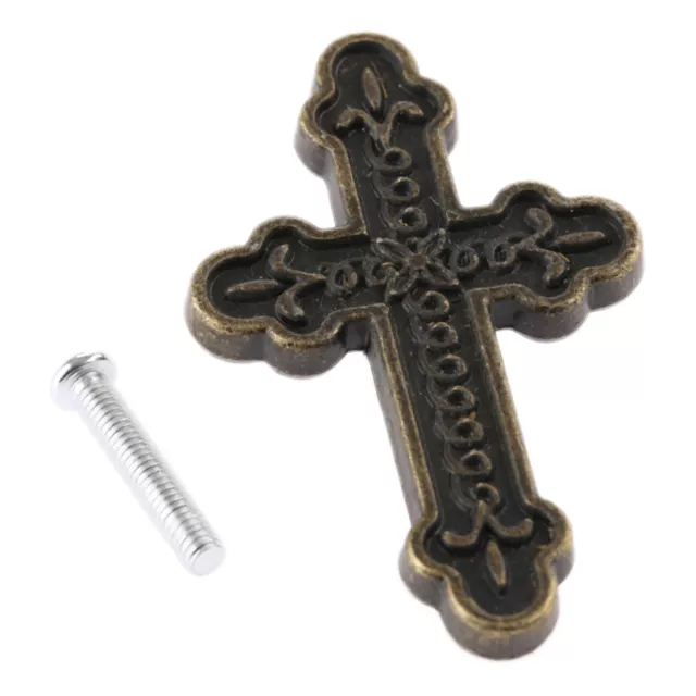 Cross Antique Jewelry Box Decor Drawer Cabinet Cupboard Pull Handles Door Knob