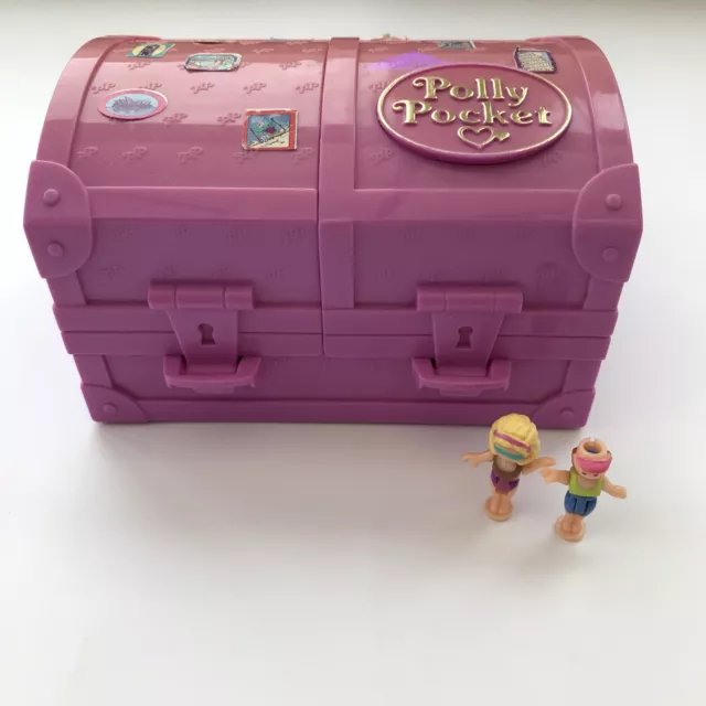 Vintage Polly Pocket Surf n' Swim Island Vacation Fun Travel Bag Playset 1996