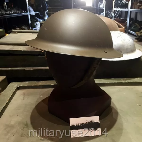 British Army BRODIE STEEL HELMET with Liner - Tommy Doughboy WW2 Repro