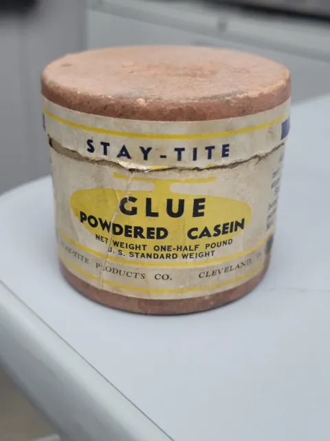 Vintage Stay-Tite Glue Powdered Casein Box Great Advertising Display Piece
