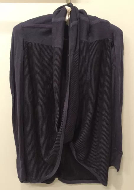 Lululemon Iconic Wrap in Boolux Sweater ~ Navy / Blk Mini Stripe ~ Sz 2 ~ VGUC