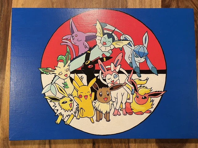 POKEMON PAINTING EEVEE, Eeveelutions Hand Painted Posca Paint Pens