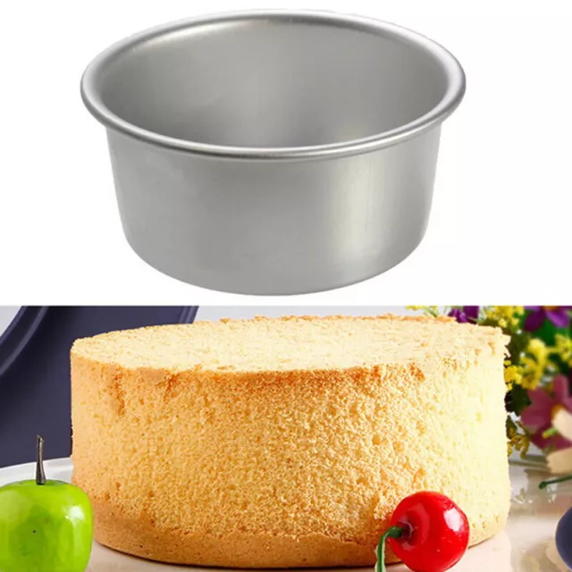 4/5/6/8/9/10'' Cake Mold Round DIY Cakes Pastry Mould Baking Tin Pan Reusable 2