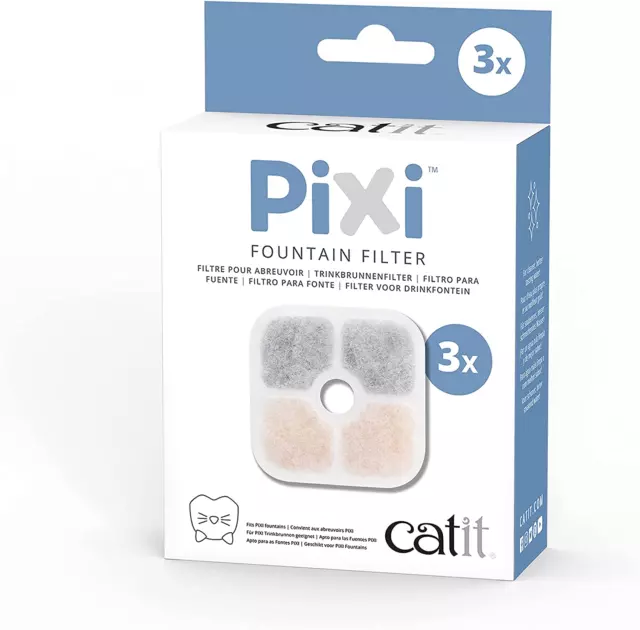 Lot De 3 Filtres De Rechange Pour Fontaine Catit Pixi