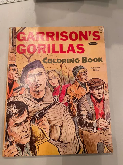 Vintage Garrison's Gorillas Coloring Book Vintage 1968 WWII by Tom Gill