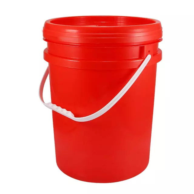 Depósito multiusos de plástico 4,75 galones/18 L lata de pintura grifo tapa del dispensador rojo