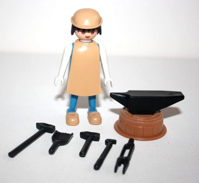 PLAYMOBIL FORGERON MARECHAL ferrand blacksmith pour ferme ranch western custom EUR 11,00