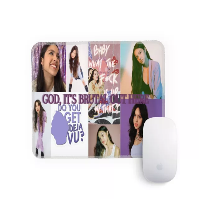 Singer Music Olivia Soft Cute Computer Mouse Mat with Non-Slip Rubber Base