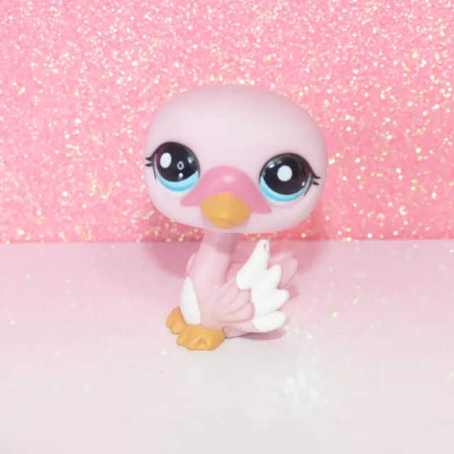 authentic littlest LPS petshop 2075 cygne swan pet shop hasbro pink