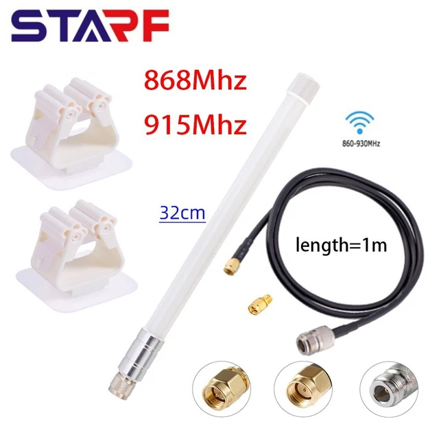 Antenne minière hélium polyvalente 868 MHz/915 MHz avec connecteur mâle N