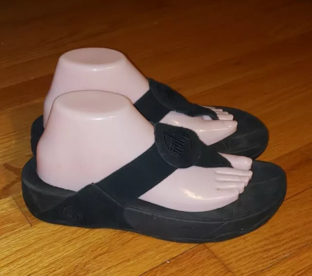 Fitflop black Suede leather sandals Womans Size 9