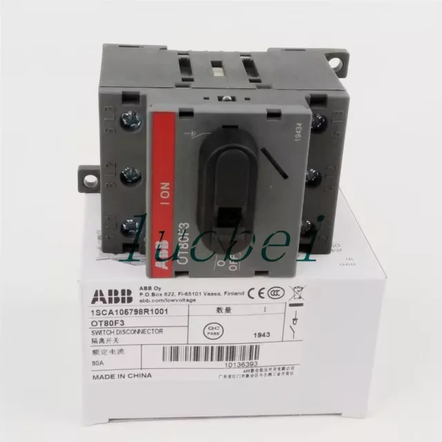 1PC NEW ABB Disconnector OT80F3 1SCA105798R1001 3P 80A