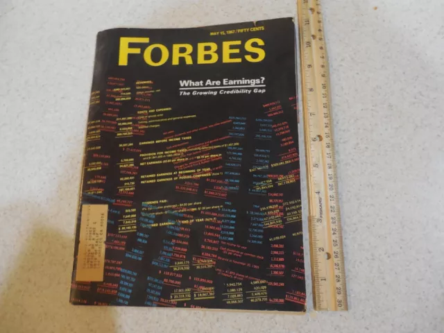 Vintage Forbes Magazine May 15th  1967 Earning Industrial ads prop TV Play