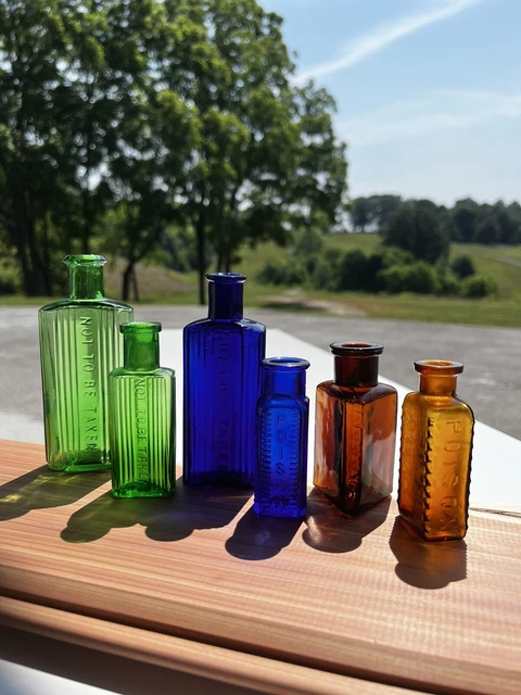 Antique Poison Bottle Lot