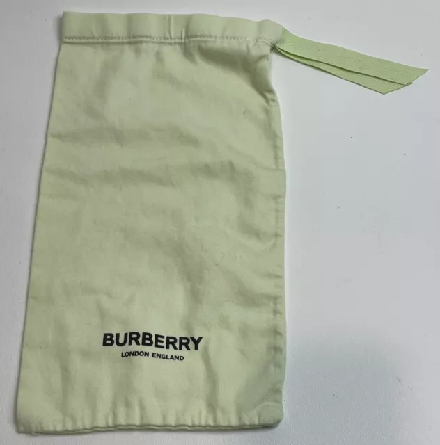 Authentic Mint Green Burberry Logo Dust Bag Drawstring Travel Storage 14x7