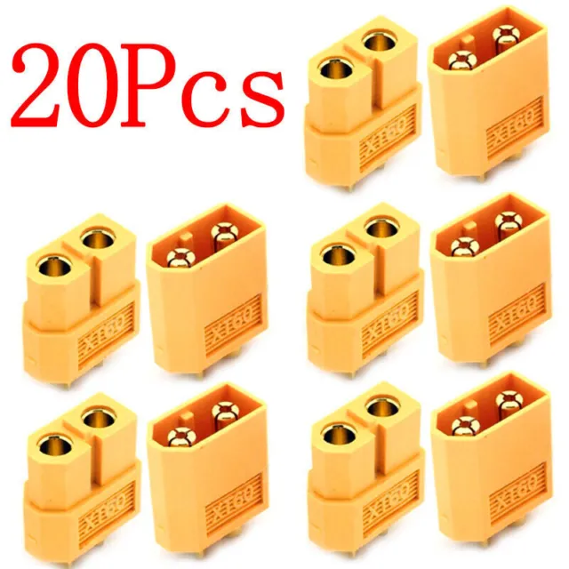 20pcs 10pairs Male Female XT-60 Bullet Connectors Plugs XT60 For RC Lipo Battery