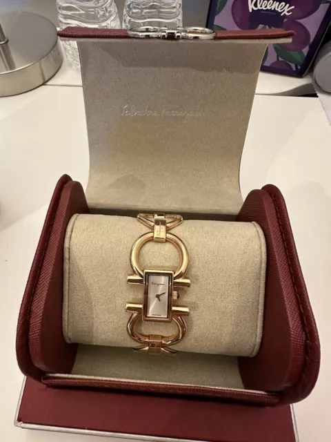 salvatore ferragamo watch women Double Ganaci Rose Gold