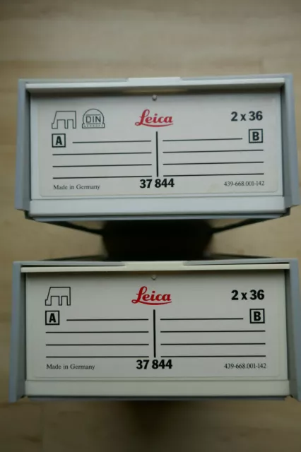 2 Dia Magazinboxen Leica 2x36 + 4 Universalmagazine Diamagazin Diabox Stapelbox