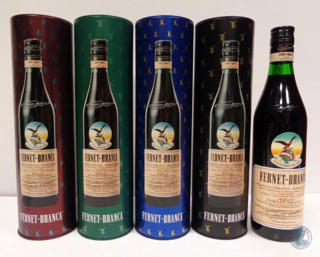 Fernet BRANCA con Tubo in Latta - 4 Pezzi Diversi