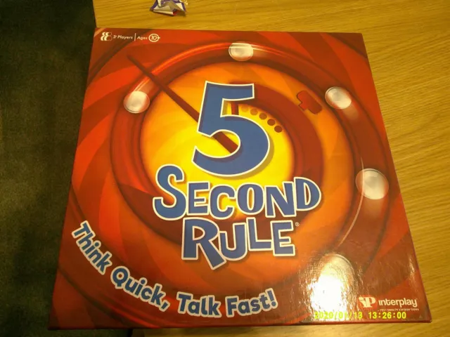 5 Second Rule Board Game Great Family Party Fun Part Sealed Free Uk Post