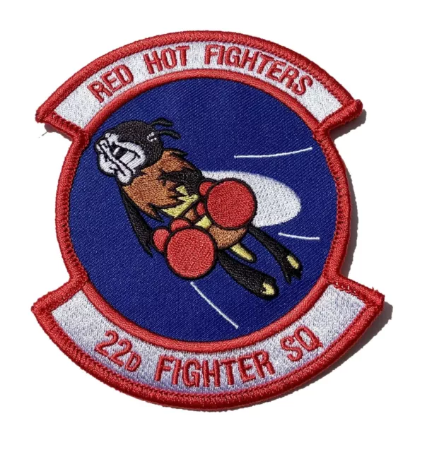 22D FIGHTER SQUADRON RED HOT FIGHTERS Patch- Sew On