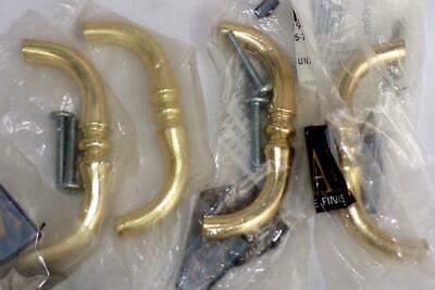 Lot 4 Amerock Guardian Drawer Pulls D-Handle Arch Polished Gold Tone Brass