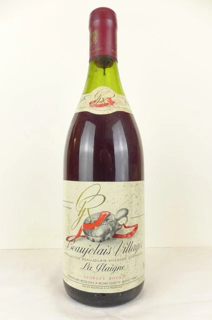 beaujolais village georges roux la plaigne rouge 1983 - beaujolais