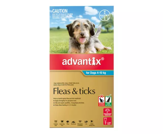 Advantix for Medium Dogs 4 to 10Kg (Aqua) 3 Pack