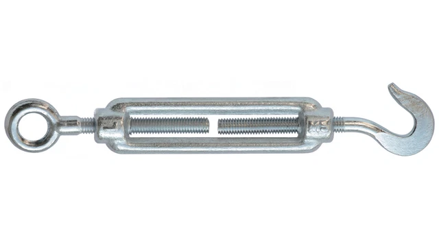 Tendeur de Corde Dispositif de Serrage Vis Tendeur Câble Zingué M5 Öse + Haken