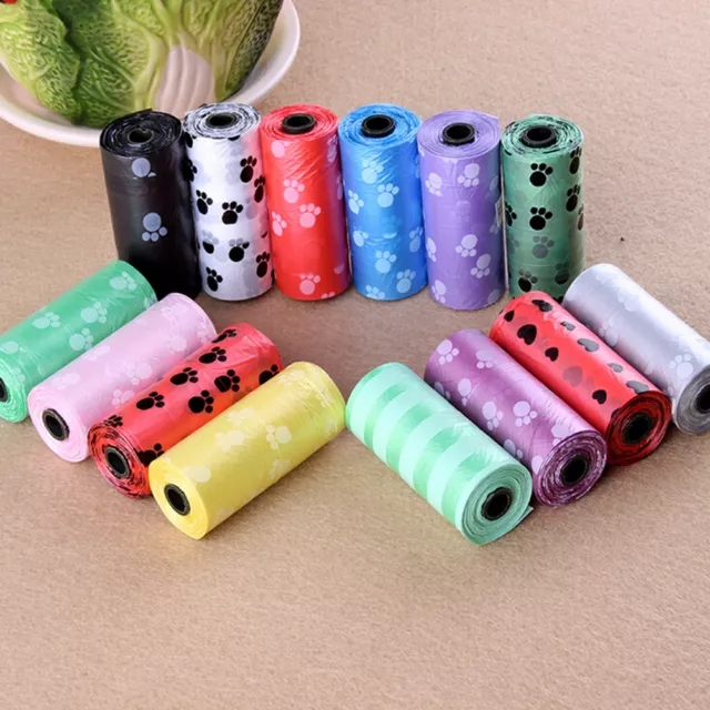 2Rolls / 30 Pcs Pet Dog Waste Clean Poop Bags Pick Up Pooper Bags Pet Supplie-hq