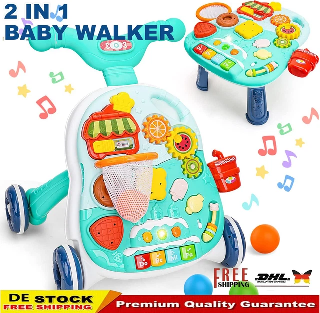 2 in 1 Baby Gehwagen Lauflernwagen Babywalker Lauflernhilfe Kinderspielzeug Neu
