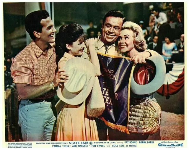 State Fair Original Lobby Card Pat Boone Pamela Tiffin Tom Ewell Alice Faye 1962