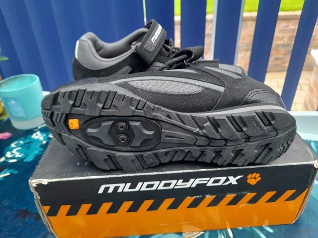 BNIB Muddyfox TOUR 100 Low Mens MTB/RB Touring Cycling Shoes Charcoal/Black 4 37 5