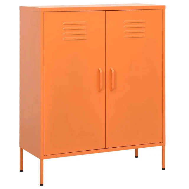 vidaXL Storage Cabinet Orange 80x35x101.5 cm Steel