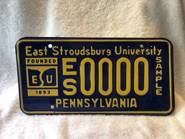 VINTAGE 1997 PENNSYLVANIA Sample License Plate East Stroudsburg
