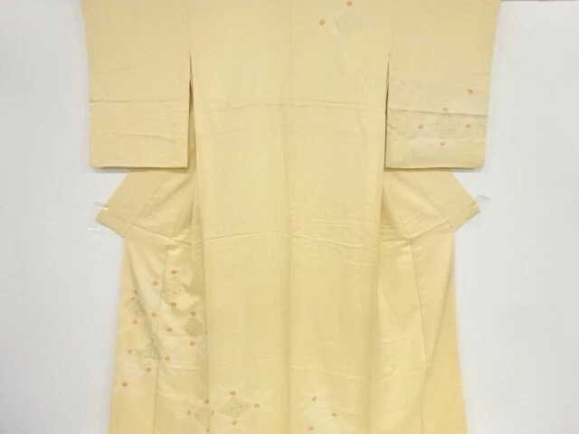 85564# Japanese Kimono / Antique Kimono / Shibori / Embroidery / Flower & Tr