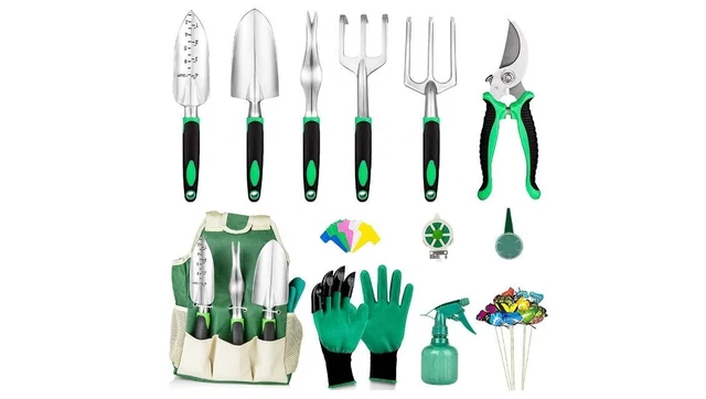 30 Pcs Garden Tools Heavy Duty Aviation Aluminum Ergonomic Handle Tools
