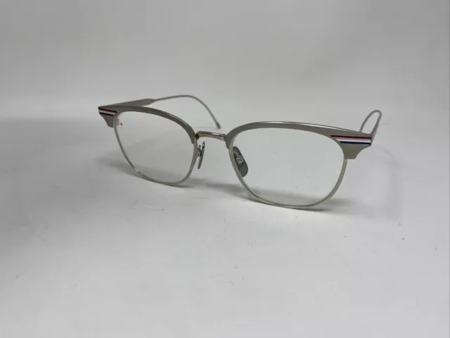 THOM BROWNE TB 104-B SLV 51 Silver 51/19/150 EYEGLASSES FRAME EZ90