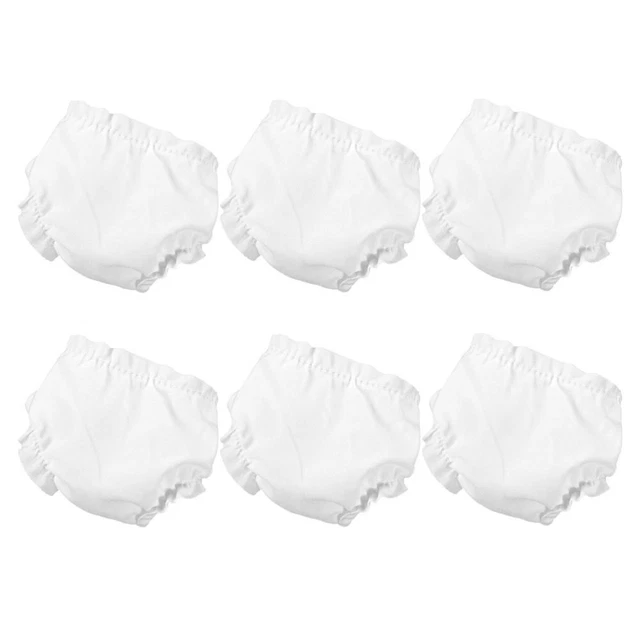 6 Pcs Baby Doll Underwear Diapers Reusable Underpants Undershirt Pretend