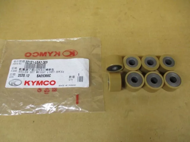 Genuine Kymco Downtown 300/350i Weight Roller Set (22121-LEA7-305)