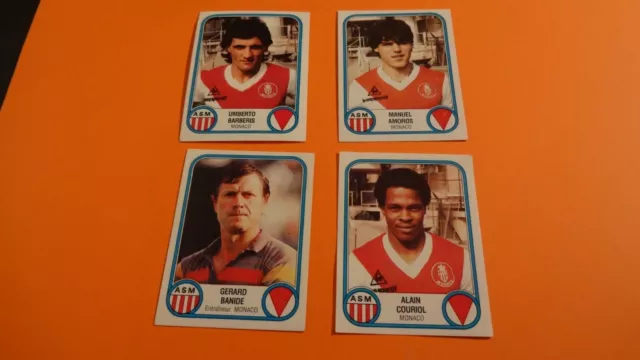 4 images FOOTBALL 83 ORIGINALES - équipe de MONACO dont MANUEL AMOROS...