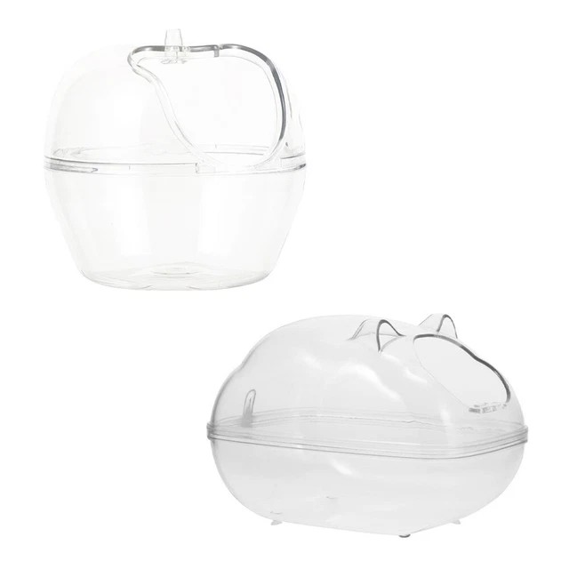 2 pz bagno cincillà bagno criceto contenitore in plastica vasca