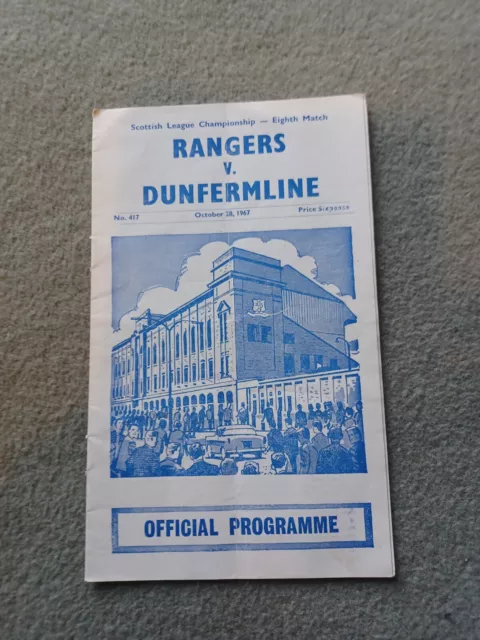 Rangers V Dunfermline 28/12/1967