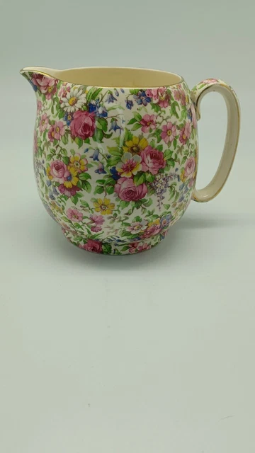 Vintage Grim Wades Royal Winton Ivory Summertime Creamer England