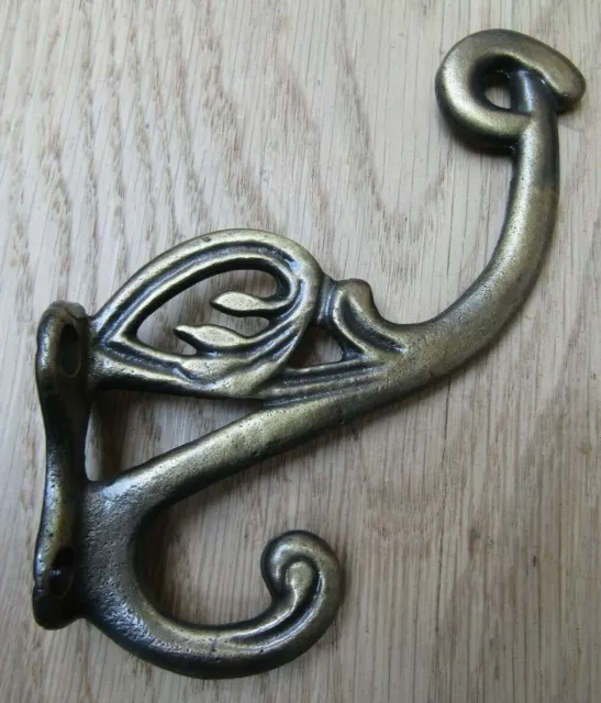 SOLID CAST IRON Rustic vintage old traditional victorian retro hat & coat hooks